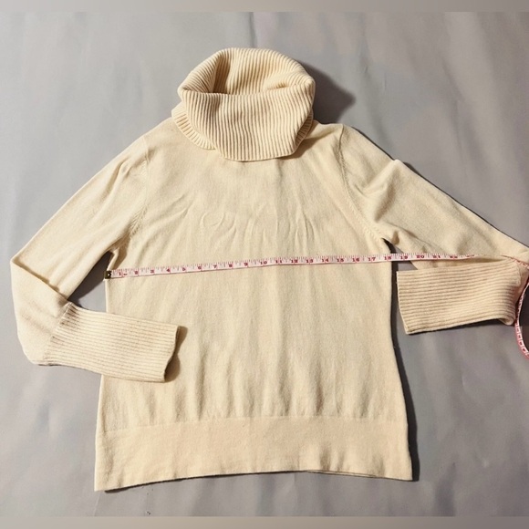 Fenn Wright Manson Women’s Size XL 100% Merino Wool Turtleneck Ivory - Picture 3 of 7